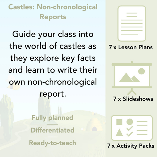 PlanBee Castles Non-Chronological Reports Year 2 English by PlanBee