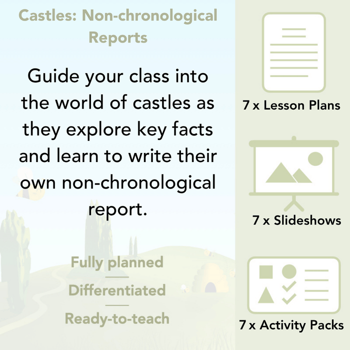 PlanBee Castles Non-Chronological Reports Year 2 English by PlanBee