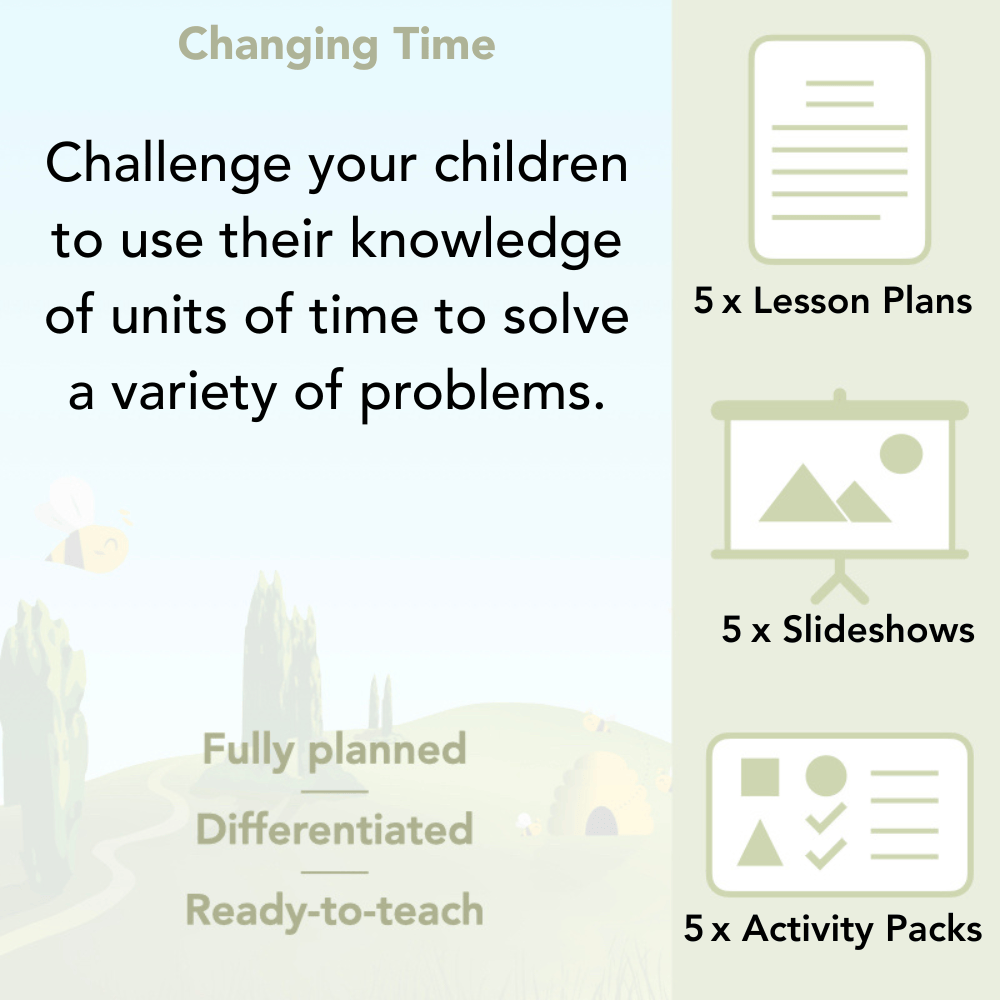 PlanBee Changing Time Year 5 Maths Lesson Planning Pack
