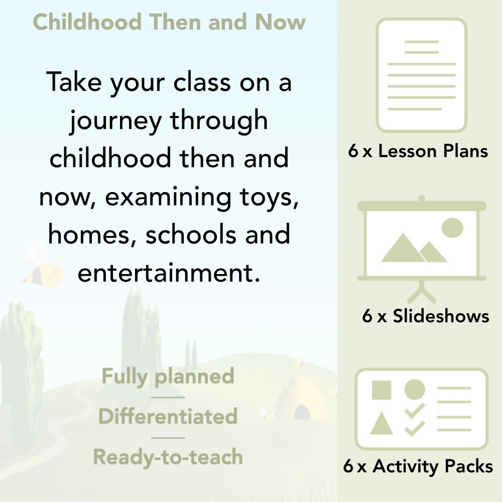 PlanBee Childhood in the Past Then and Now KS1 History by PlanBee