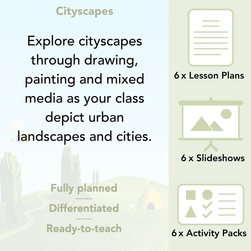 PlanBee Cityscapes Art Lessons for KS2 created by PlanBee