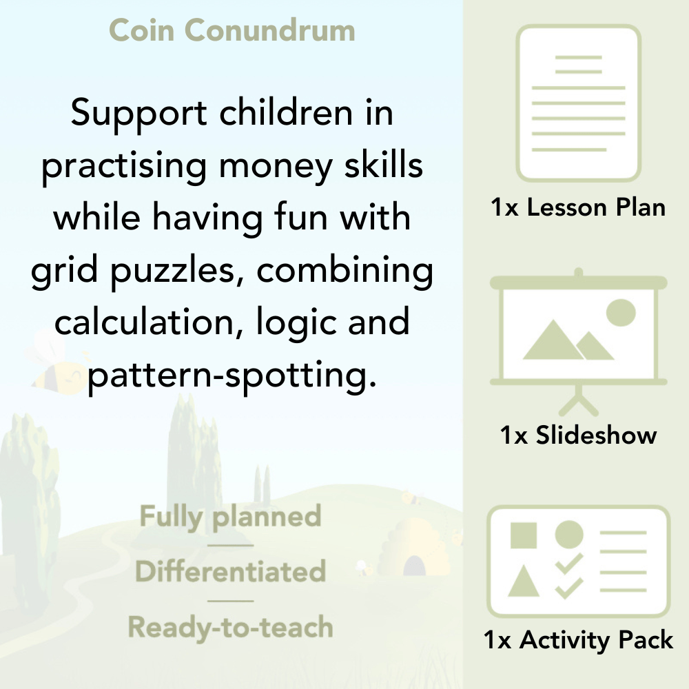 PlanBee Year 4 Maths Conundrum Coin Challenge | Free PlanBee Lesson