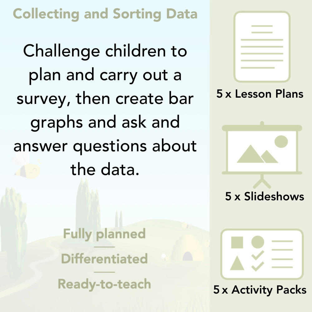 PlanBee Collecting and Sorting Data Year 3 Statistics by PlanBee