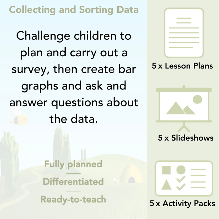 PlanBee Collecting and Sorting Data Year 3 Statistics by PlanBee
