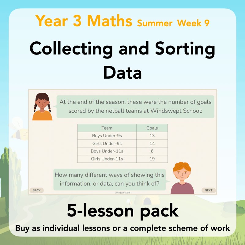 PlanBee Collecting and Sorting Data Year 3 Statistics by PlanBee