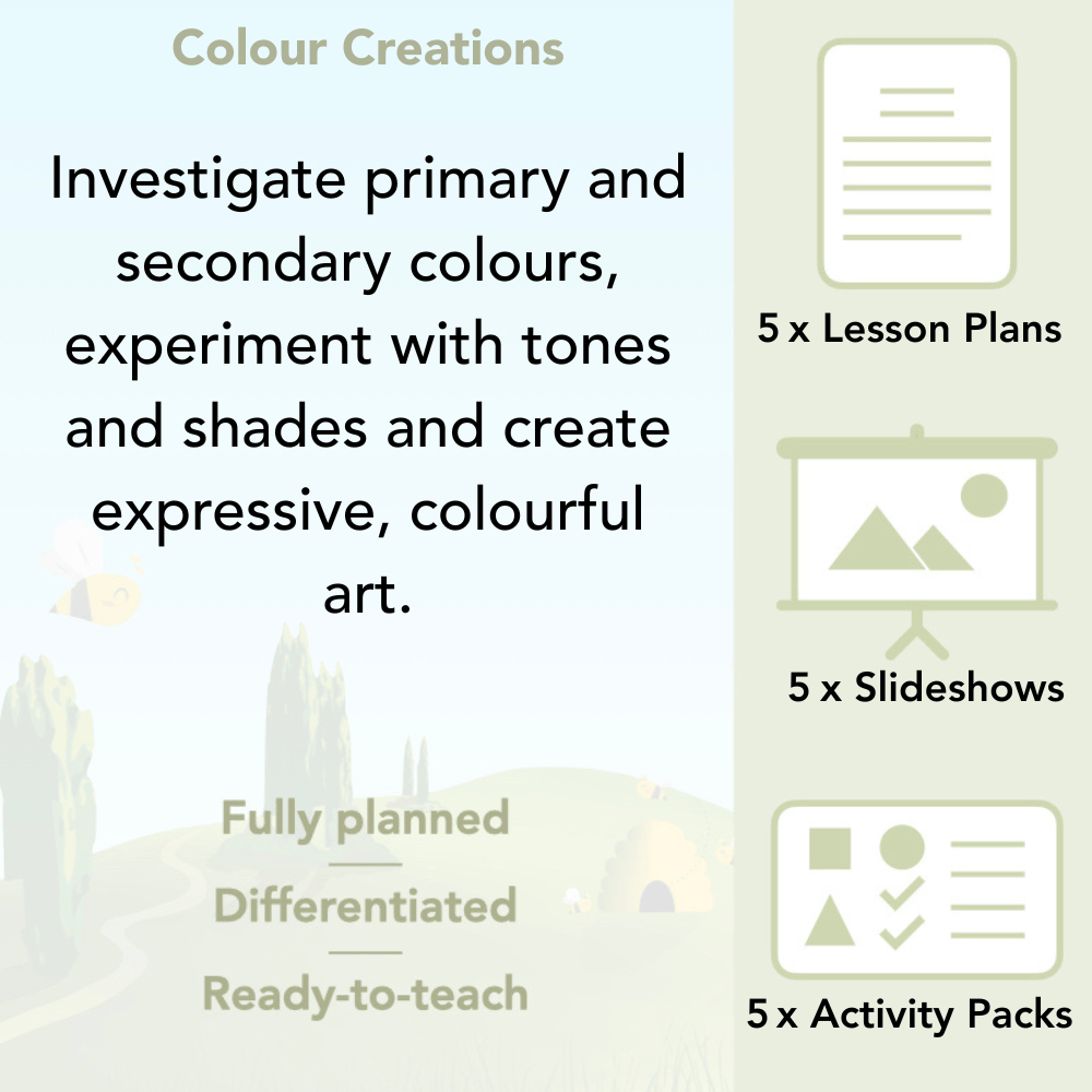 PlanBee Colour Creations Colour Mixing KS1 Art Planning by PlanBee
