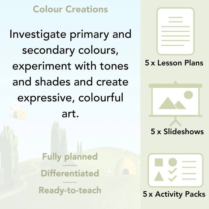 PlanBee Colour Creations Colour Mixing KS1 Art Planning by PlanBee