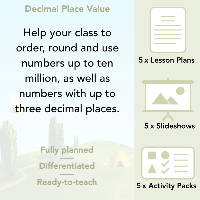 PlanBee Year 6 Decimal Place Value Maths Lessons by PlanBee