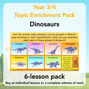 PlanBee Dinosaurs Topic KS2 Enrichment Lesson Pack