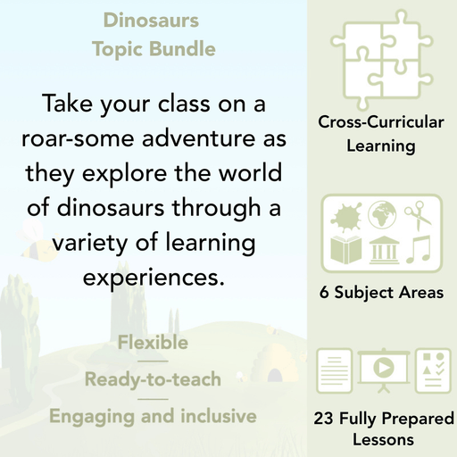 PlanBee Dinosaurs KS1 Cross-Curricular Topic Bundle