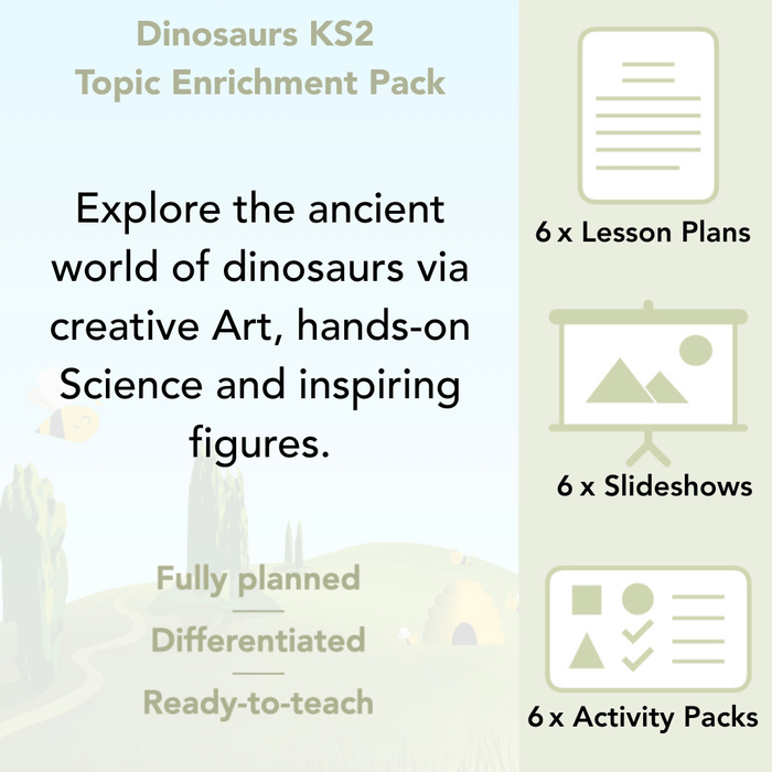 PlanBee Dinosaurs Topic KS2 Enrichment Lesson Pack