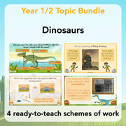 PlanBee Dinosaurs KS1 Cross-Curricular Topic Bundle