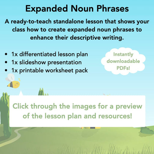 PlanBee Expanded Noun Phrases Year 2 Lesson Pack | PlanBee