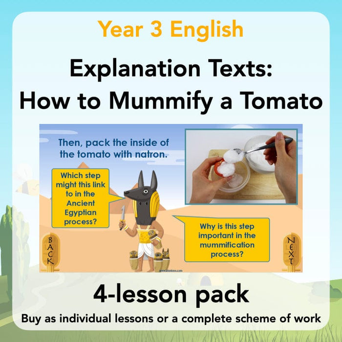 PlanBee Explanation Texts: How to Mummify a Tomato | KS2 English