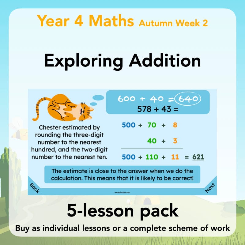 PlanBee Exploring Addition Year 4 Maths Planning by PlanBee