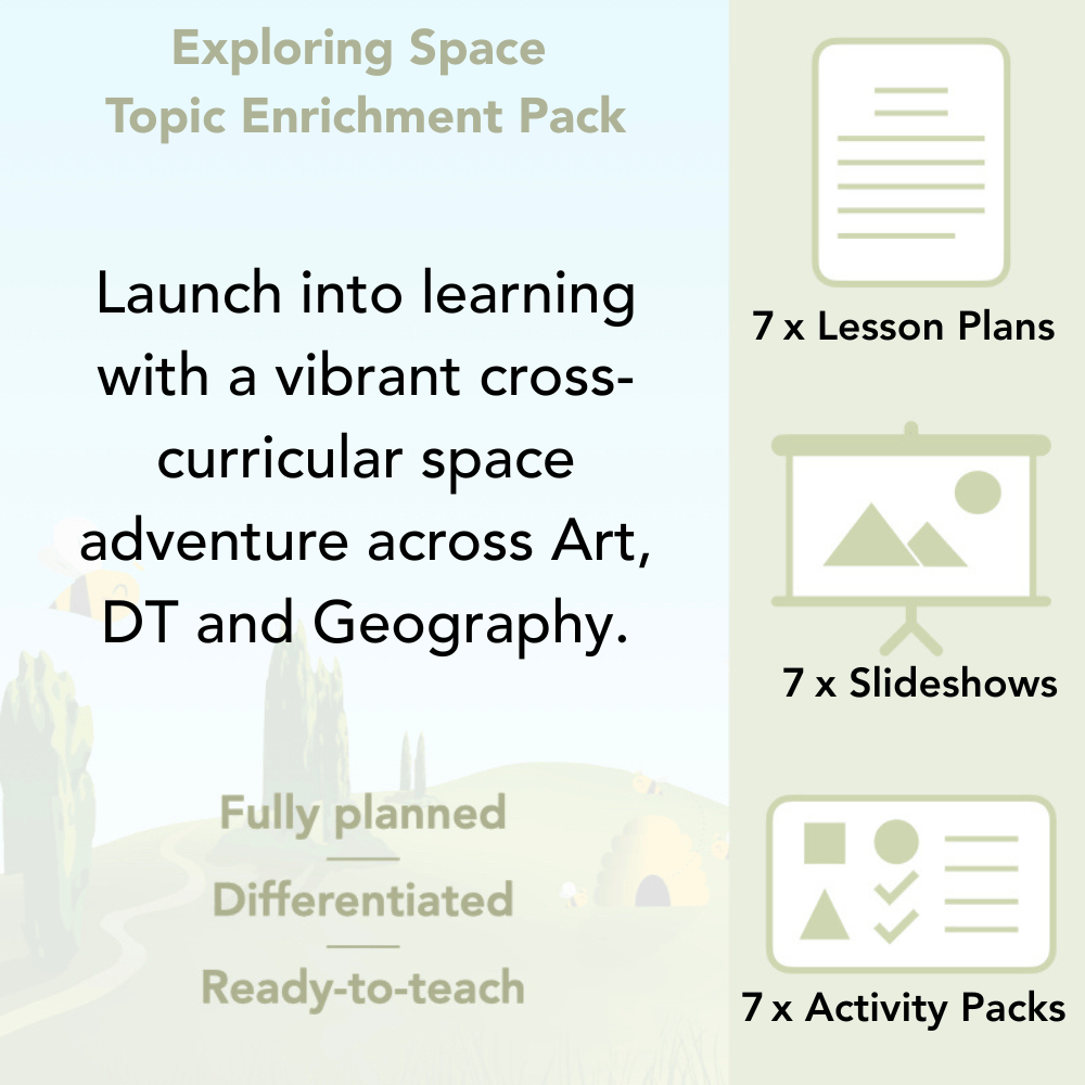 PlanBee Exploring Space Topic KS1 Enrichment Lesson Pack