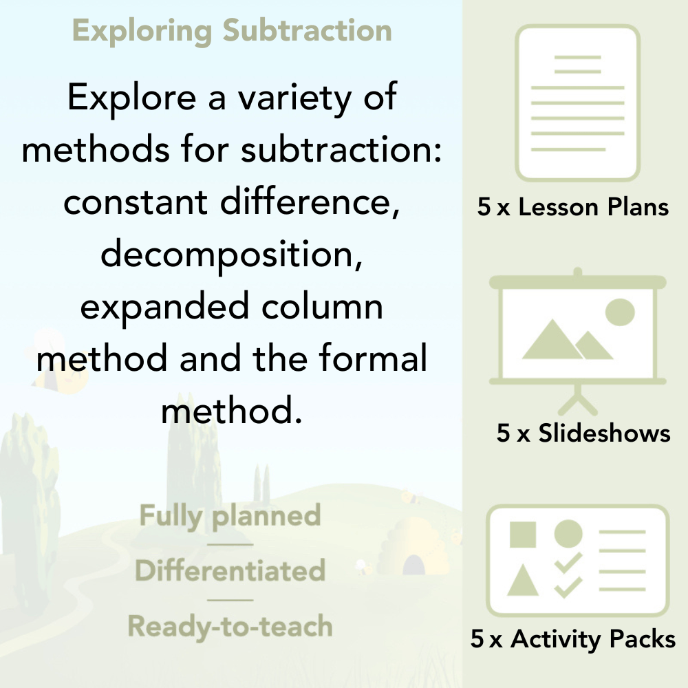 PlanBee Exploring Subtraction Year 4 Maths Lessons by PlanBee