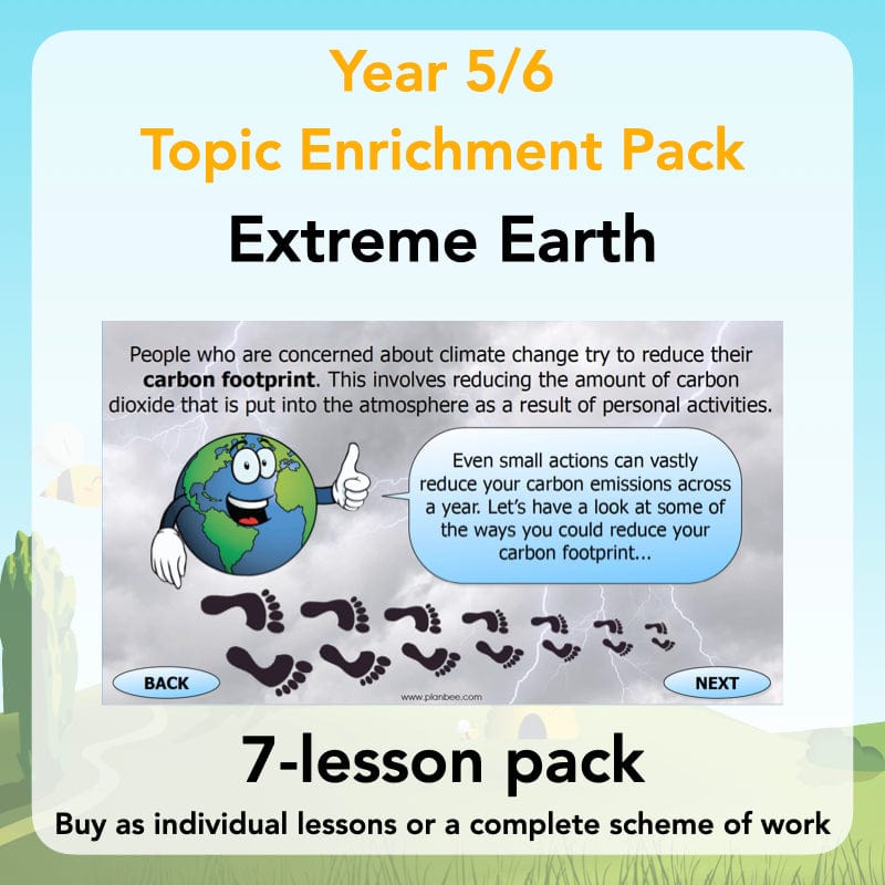 PlanBee Extreme Earth Topic KS2 Enrichment Lesson Pack
