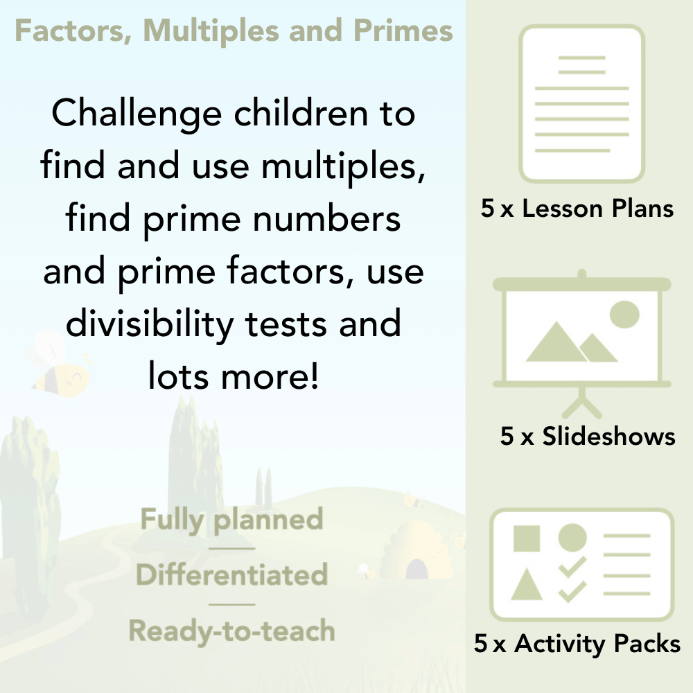 PlanBee Factors, Multiples & Primes - Year 6 Complete Maths Plans by PlanBee