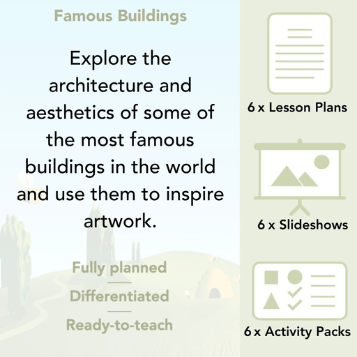 PlanBee Downloadable KS2 Famous Buildings Art Lessons by PlanBee 