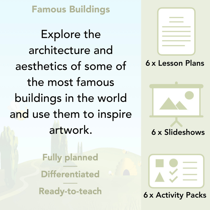 PlanBee Downloadable KS2 Famous Buildings Art Lessons by PlanBee 