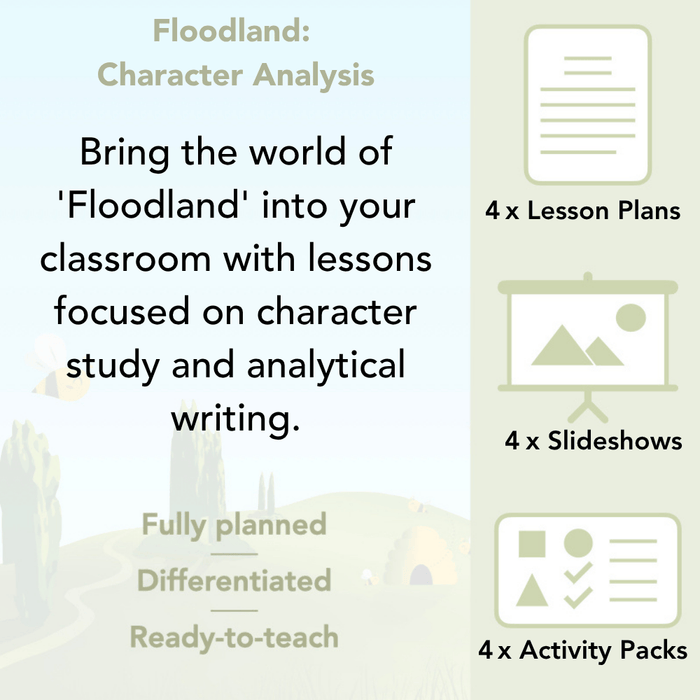 PlanBee Floodland: Character Analysis KS2 | English Lesson Pack
