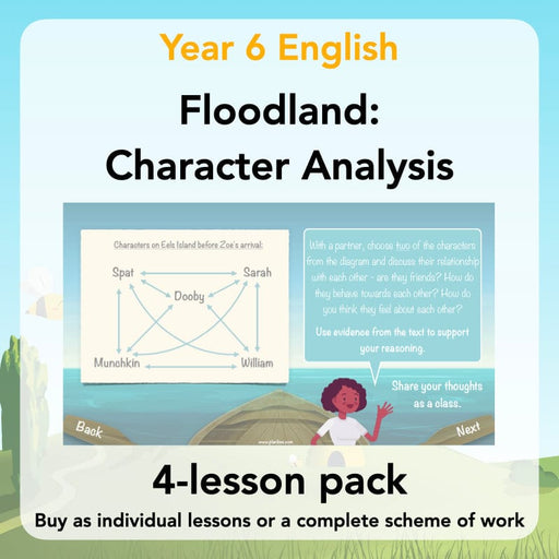 PlanBee Floodland: Character Analysis KS2 | English Lesson Pack