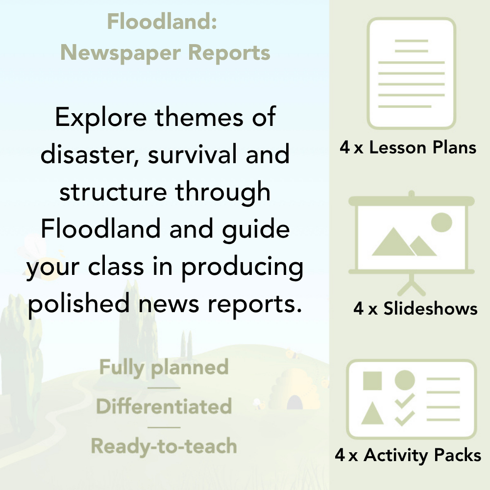 PlanBee Floodland: Newspaper Reports KS2 | Year 6 English Pack