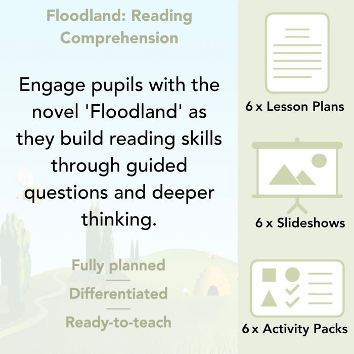 PlanBee Floodland: Reading Comprehension KS2 | Year 6 English Pack