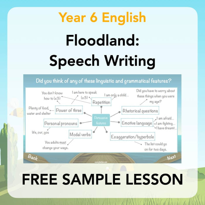 PlanBee FREE Mini-scheme | Floodland: Speech Writing KS2 English
