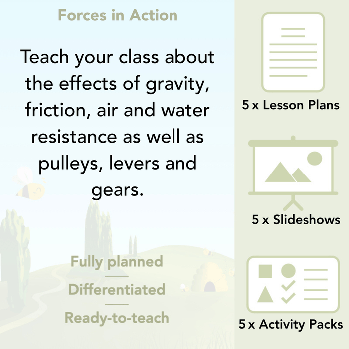 PlanBee Forces in Action: Science Forces Year 5 PlanBee lesson pack