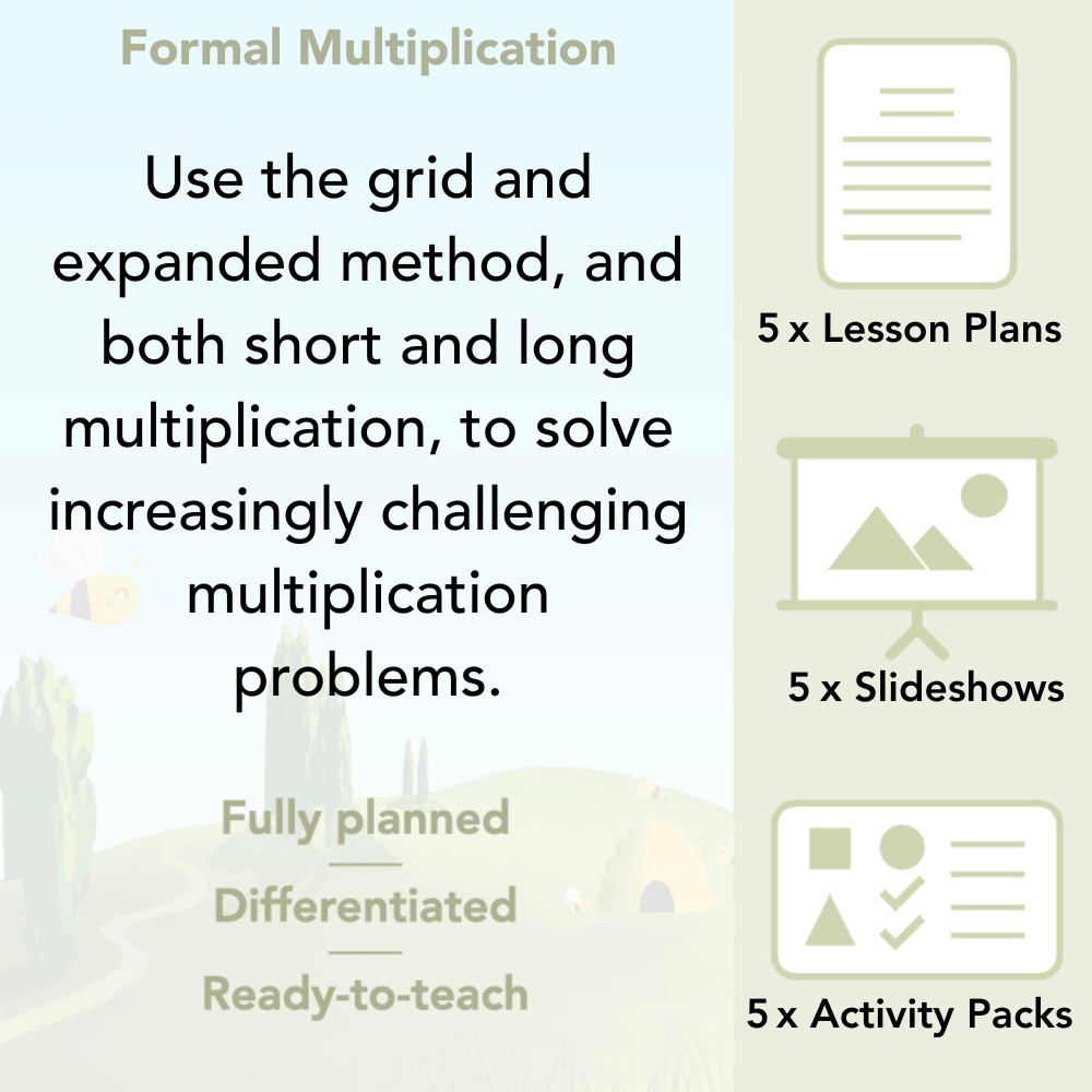 PlanBee Formal Multiplication Year 5 Maths Lessons by PlanBee