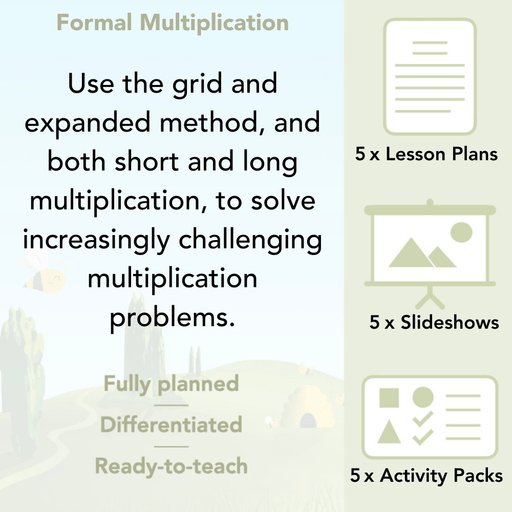 PlanBee Formal Multiplication Year 5 Maths Lessons by PlanBee