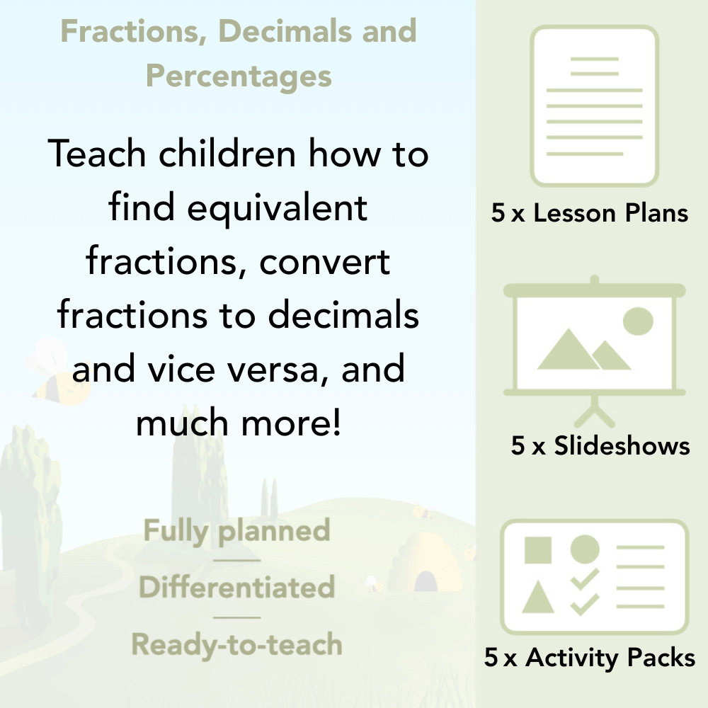 PlanBee Fractions, Decimals and Percentages Year 6 Maths by PlanBee