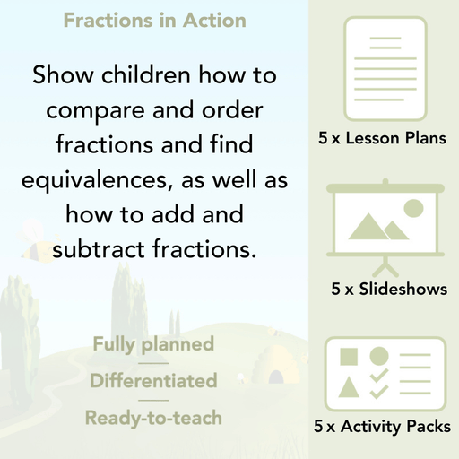 PlanBee Fractions in Action: Year 3 Fractions Planning by PlanBee