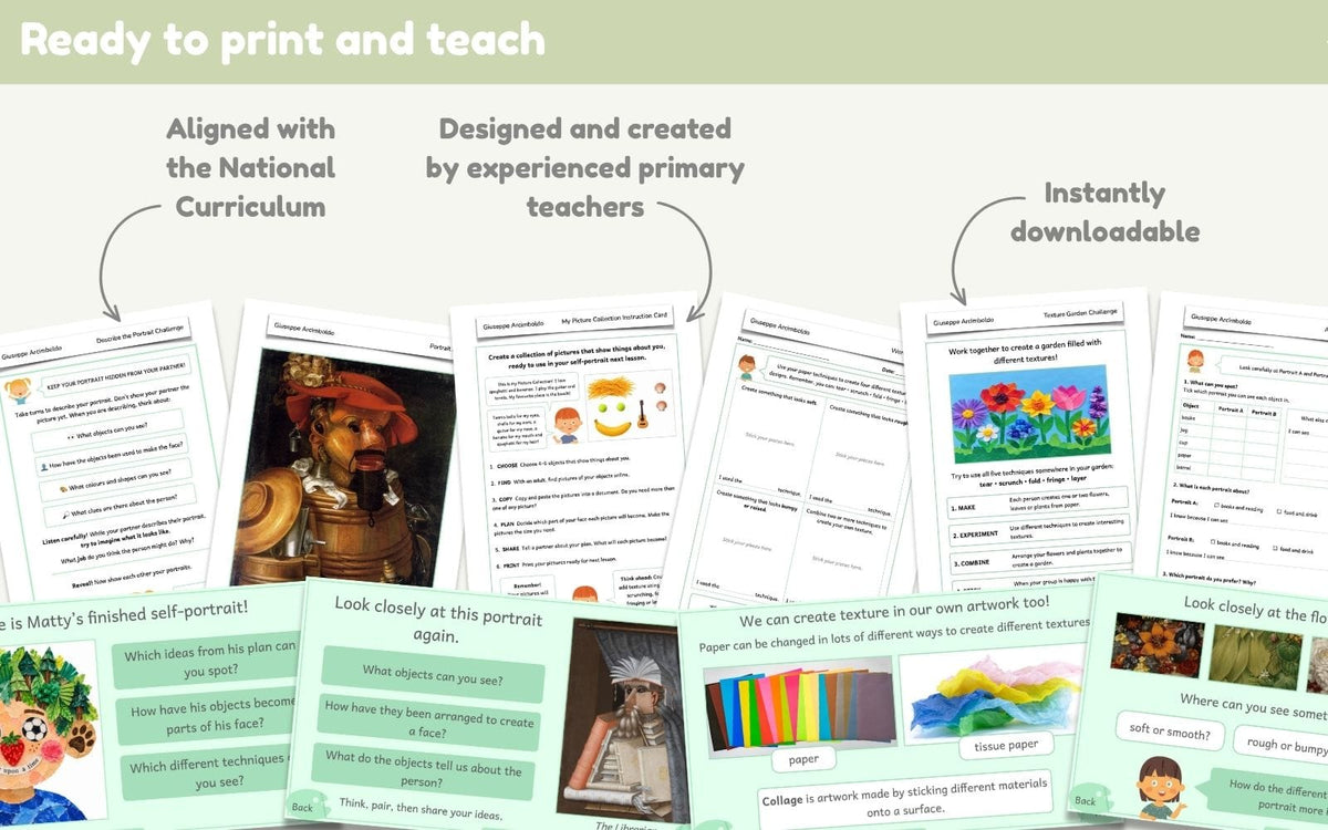 PlanBee Giuseppe Arcimboldo KS1 Art Lessons | PlanBee