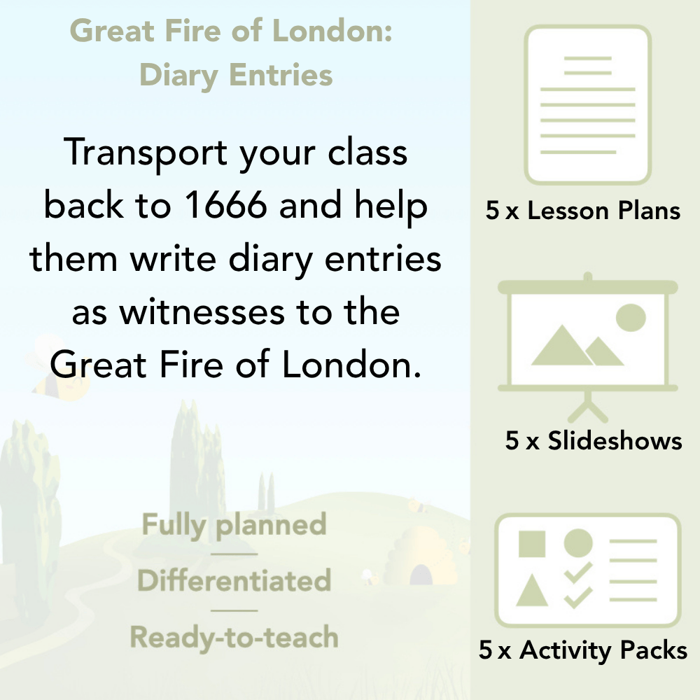 PlanBee Great Fire of London Year 2 Diary Entries 