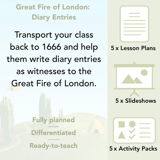 PlanBee Great Fire of London Year 2 Diary Entries 