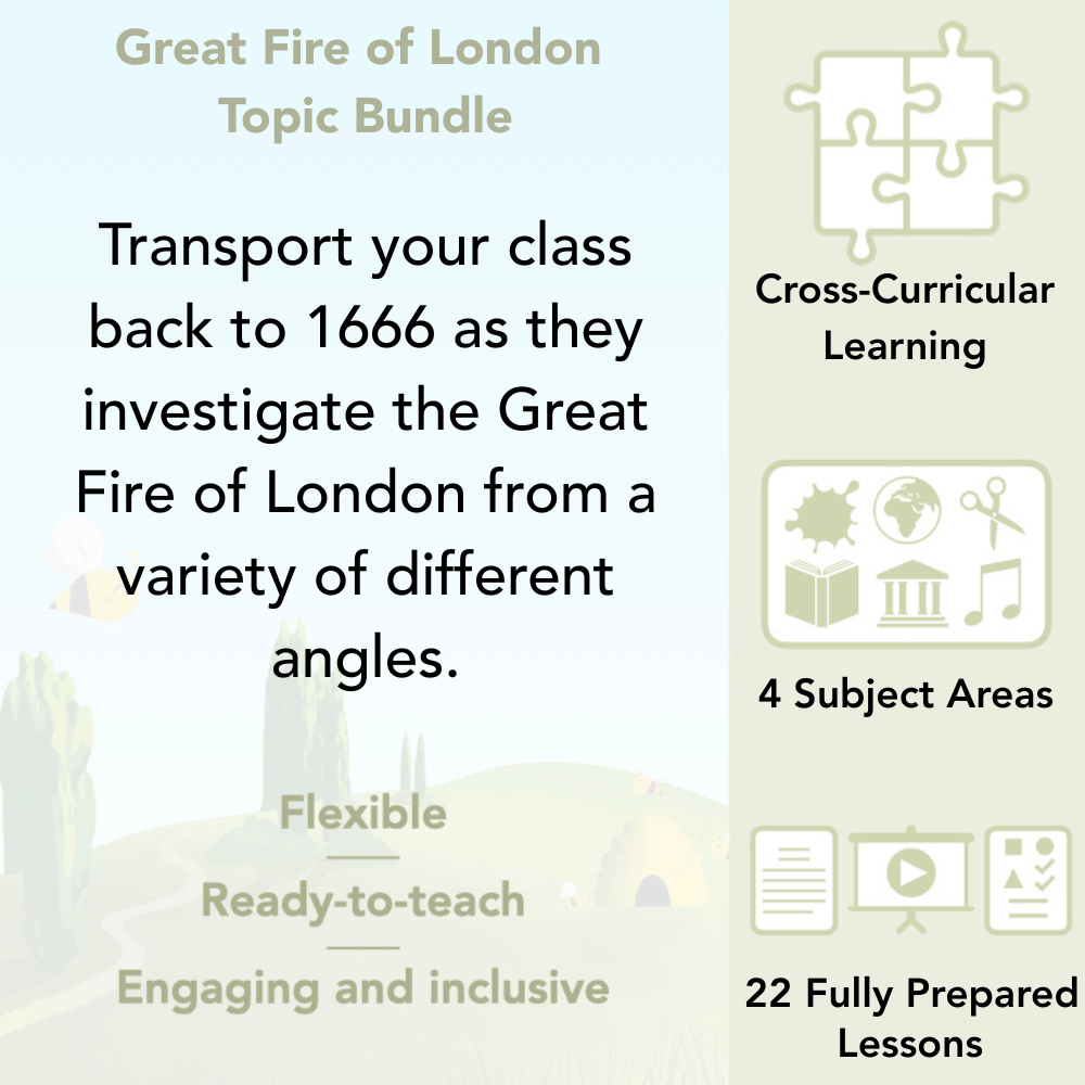 PlanBee Mix and Match Great Fire of London Topic for KS1 