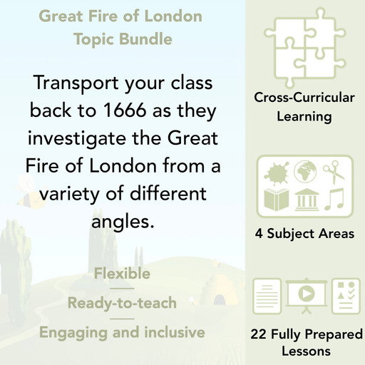 PlanBee Mix and Match Great Fire of London Topic for KS1 