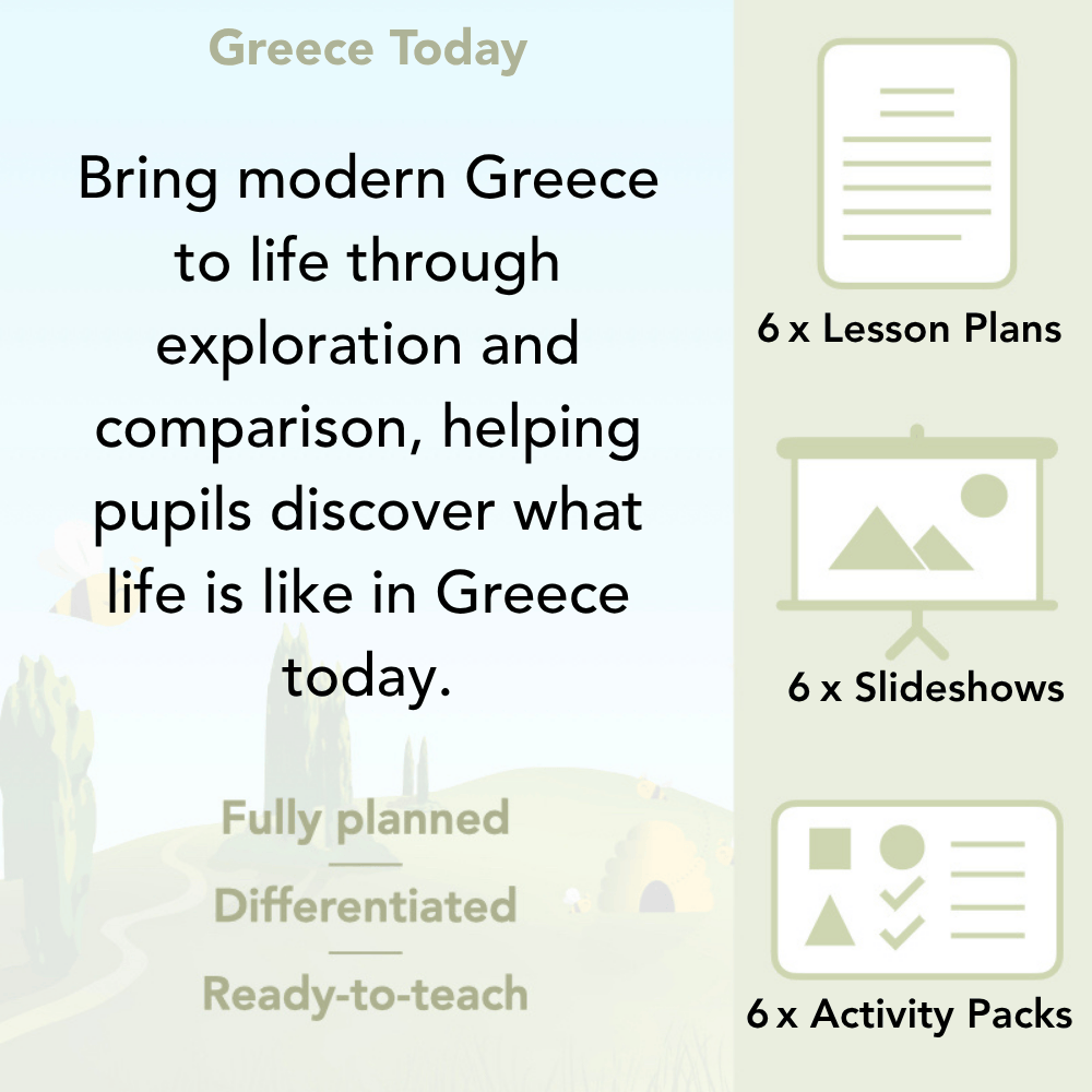 PlanBee Greece Today | KS2 Geography Lesson Pack