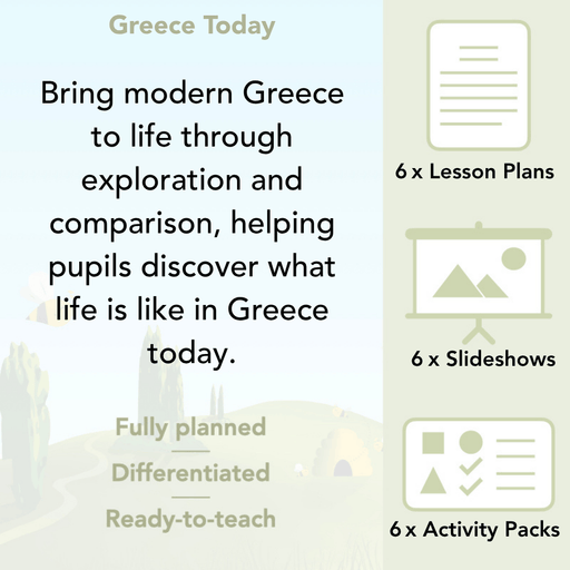 PlanBee Greece Today | KS2 Geography Lesson Pack