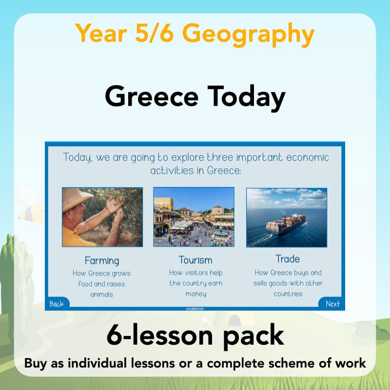 PlanBee Greece Today | KS2 Geography Lesson Pack