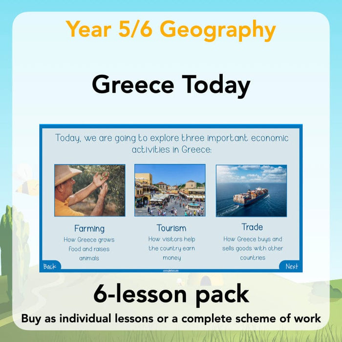 PlanBee Greece Today | KS2 Geography Lesson Pack