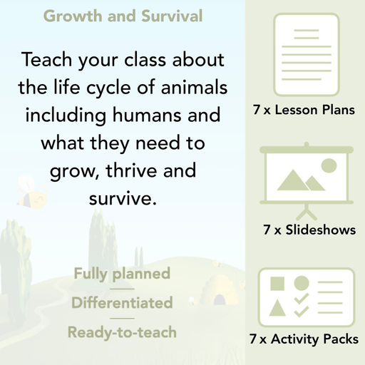 PlanBee Growth and Survival: Animals including Humans Year 2 Science