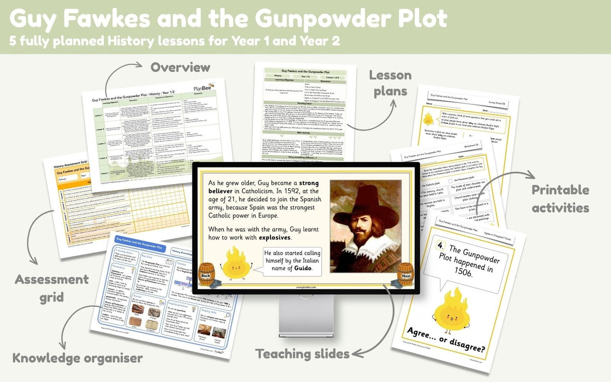 PlanBee Guy Fawkes KS1 | Gunpowder Plot History Lessons