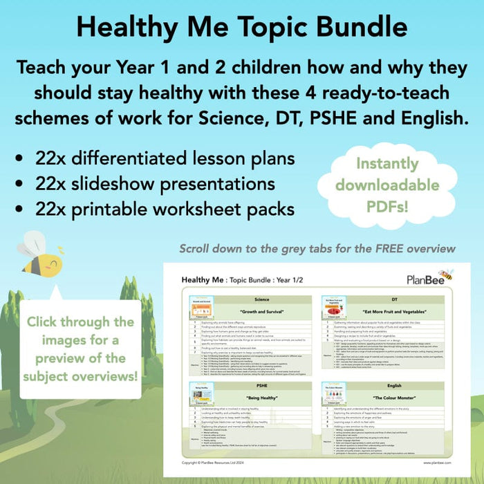 PlanBee Healthy Me KS1 Topic Bundle | PlanBee