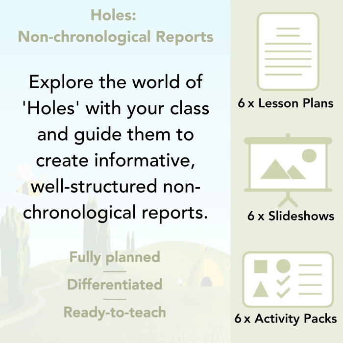 PlanBee Holes Book Non-chronological Reports Pack Year 5 | PlanBee