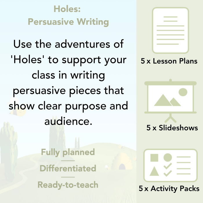 PlanBee Holes Persuasive Writing Year 5 KS2 Planning by PlanBee