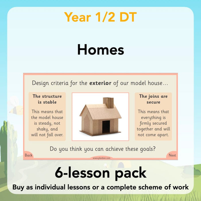 PlanBee Houses and Homes KS1 DT Lesson Pack by PlanBee